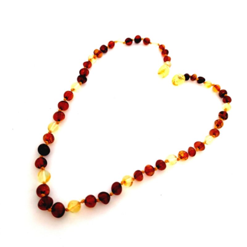 AMBARI - Collar de ámbar 3 coñac y 1 miel bebés y niños