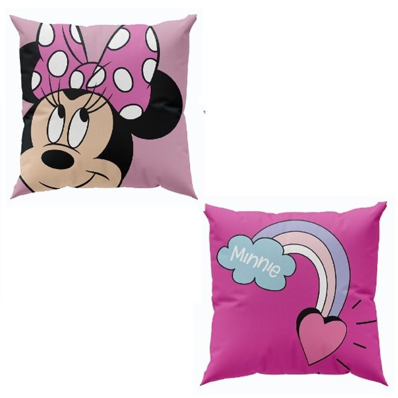 GENERICO - Cojín Decorativo 40x40 Cm MN Mouse Sofá Pieza Rosa