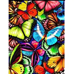 GENERICO - Kit Diamond Painting Pintura De Diamante - Mariposas Multico