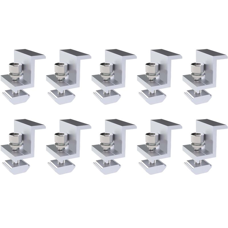 SOLIOT - Pack 10 Abrazaderas Final Panel Solar 40mm