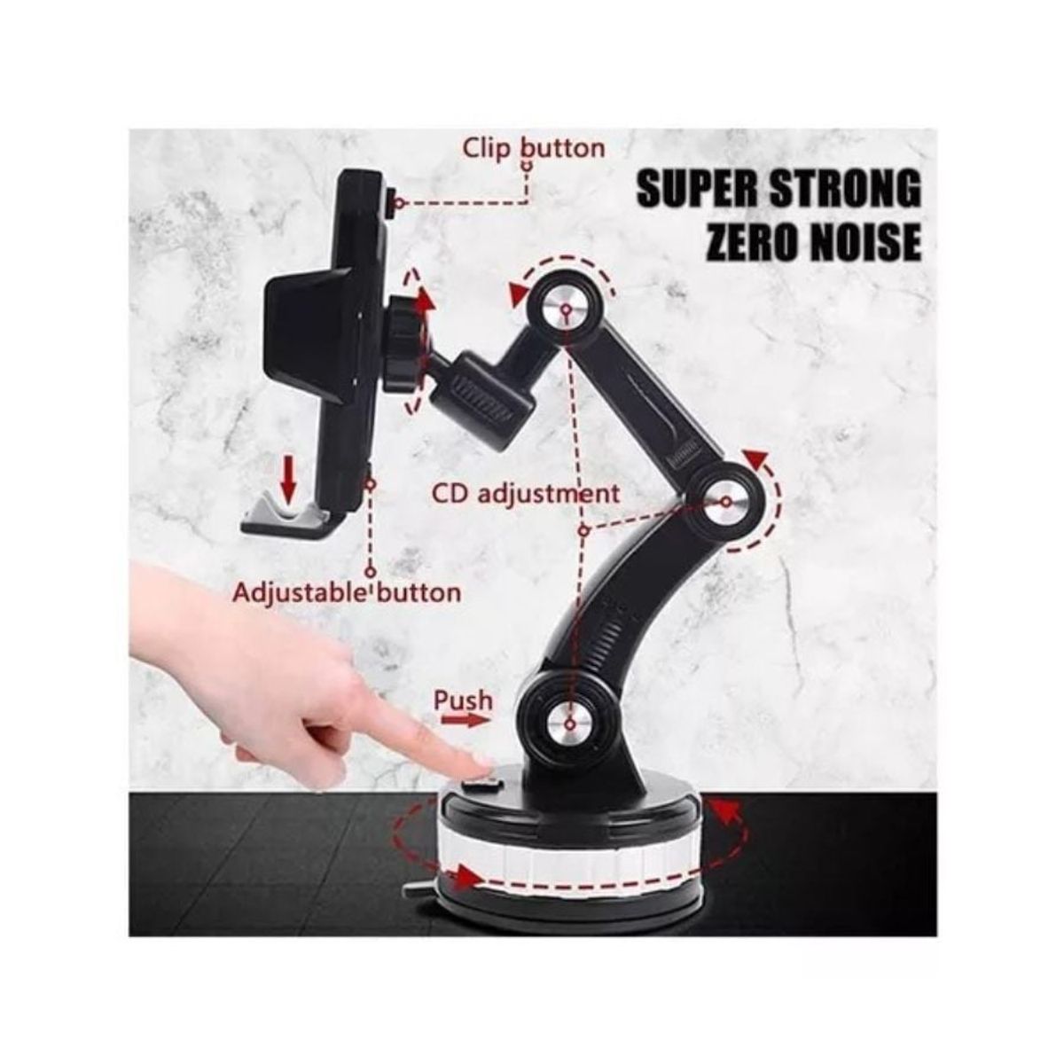 GENERICO - Soporte Para Celular Tablero Tipo Ventosa 360º Universal