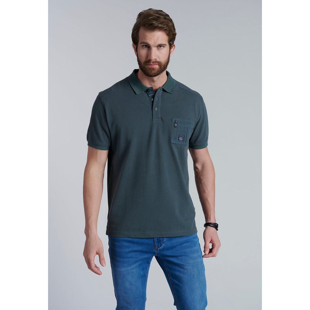 FEROUCH - Polera Polo Tampa Gris Ferouch