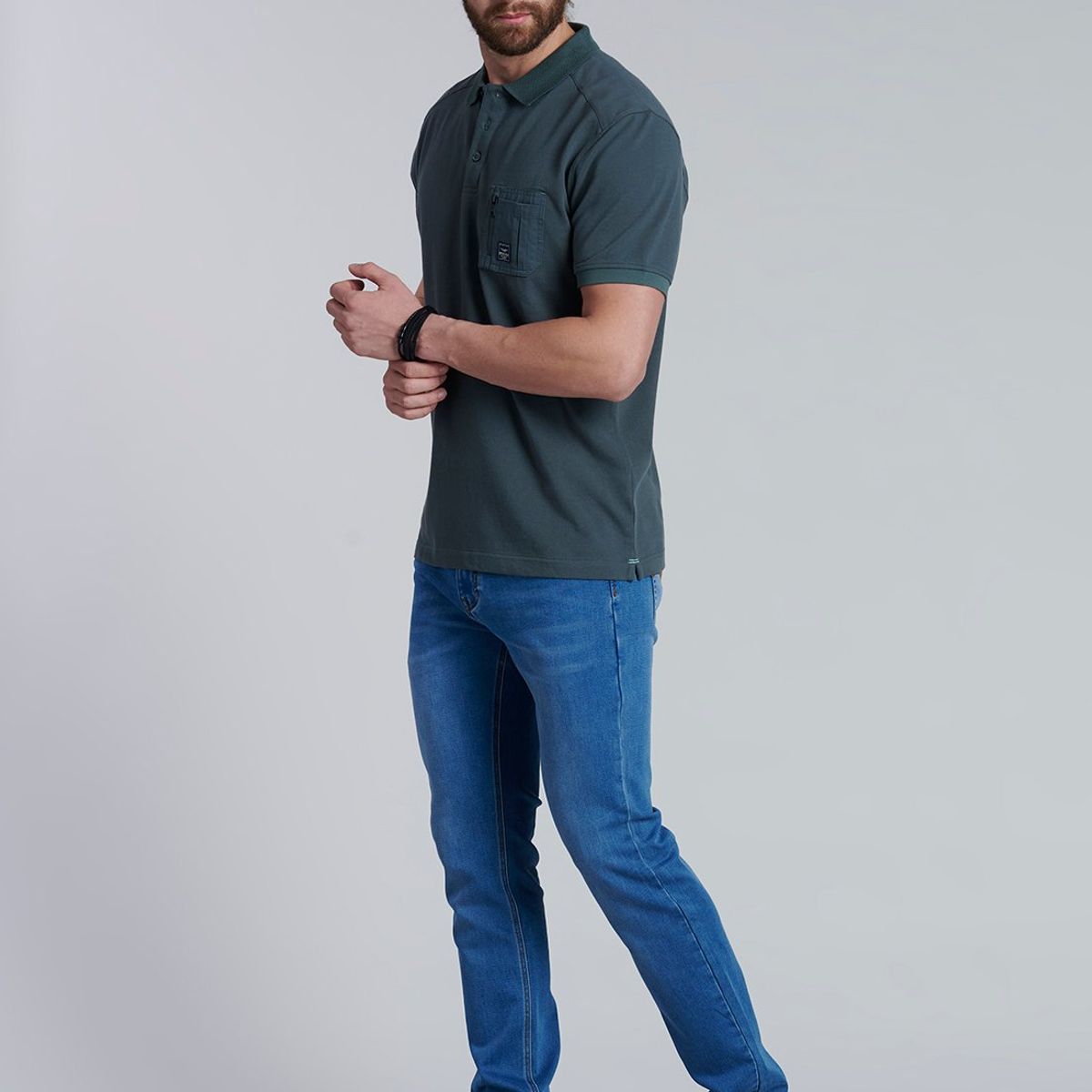 FEROUCH - Polera Polo Tampa Gris Ferouch