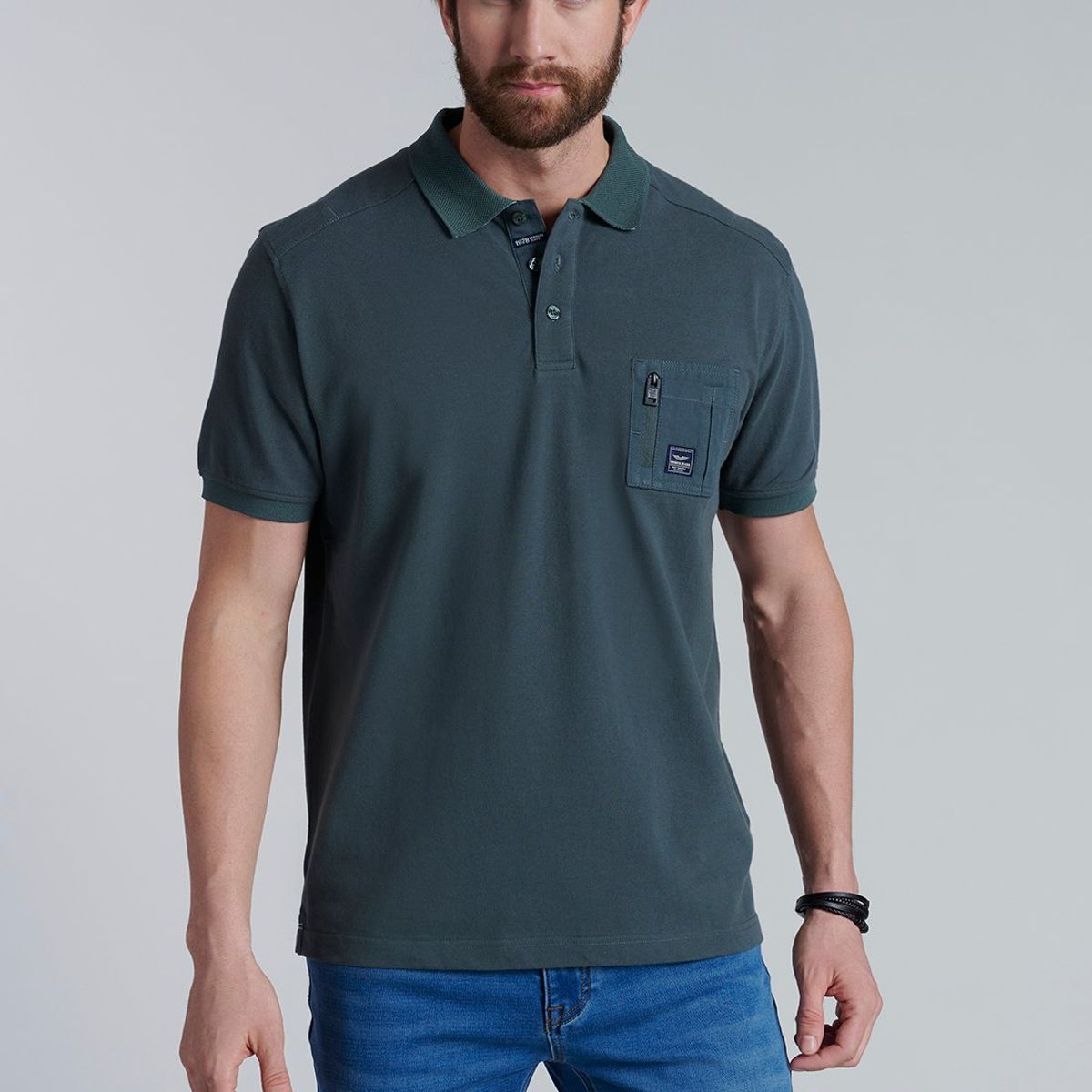 FEROUCH - Polera Polo Tampa Gris Ferouch