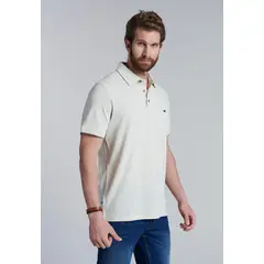FEROUCH - Polera Polo Washington Beige