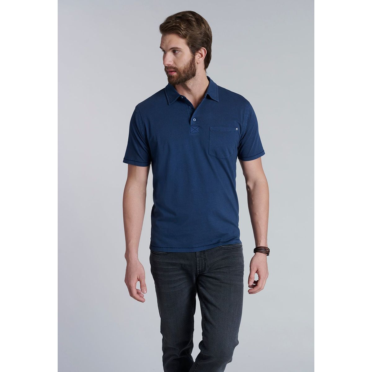 FEROUCH - Polera Polo Orlando Azul Ferouch