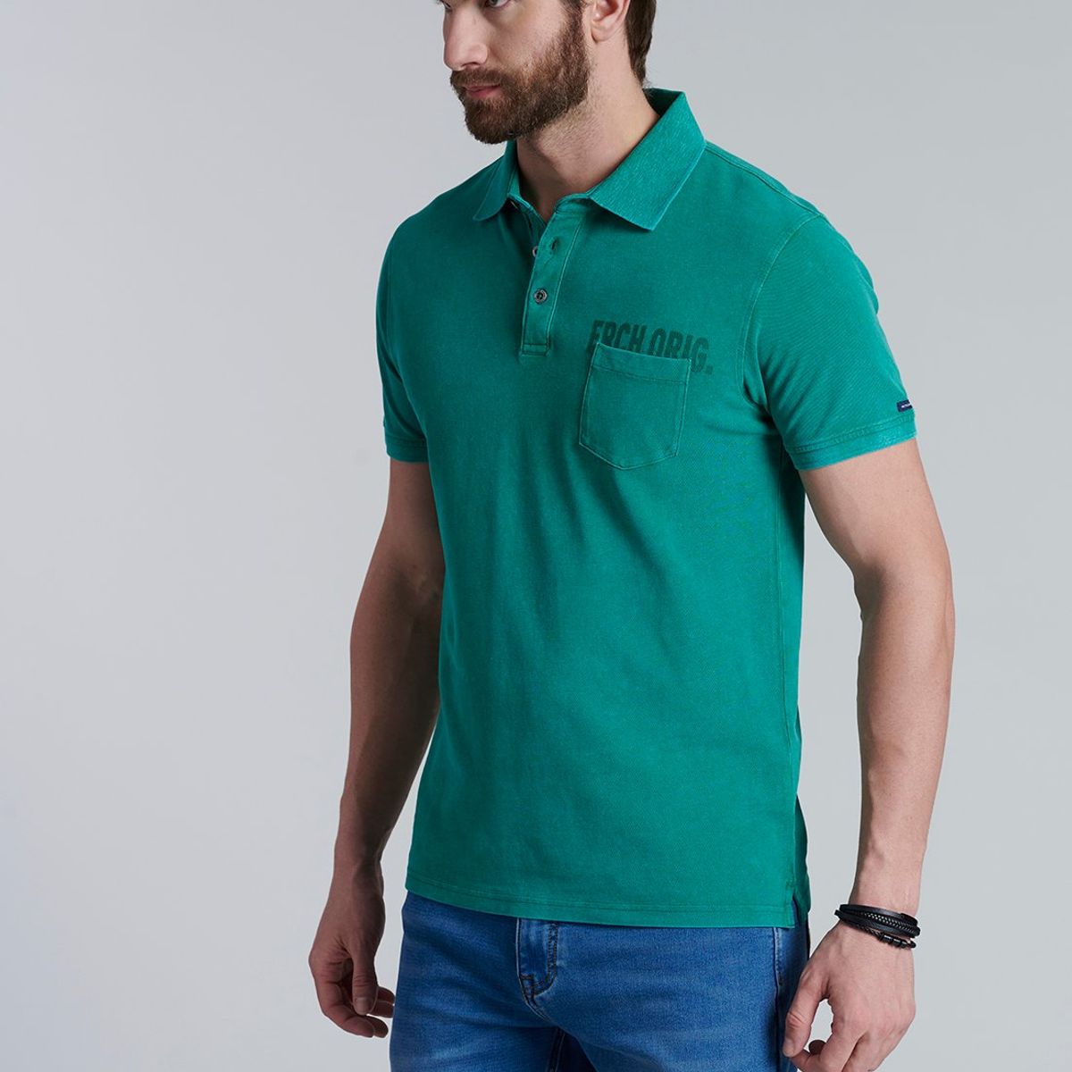 FEROUCH - Polera Polo Hawai Verde Ferouch