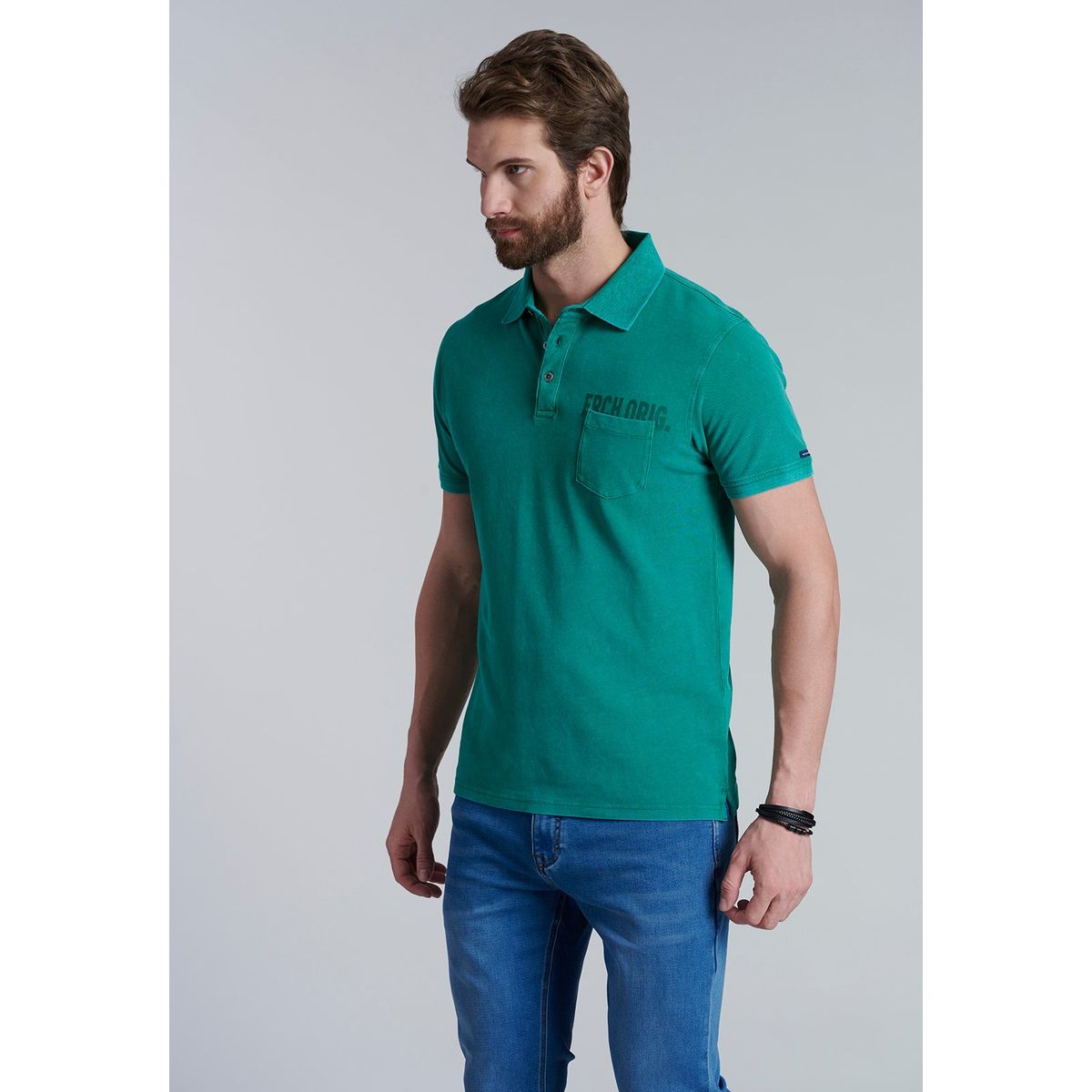 FEROUCH - Polera Polo Hawai Verde Ferouch