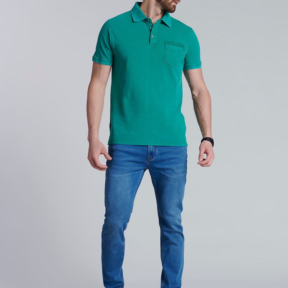 FEROUCH - Polera Polo Hawai Verde Ferouch