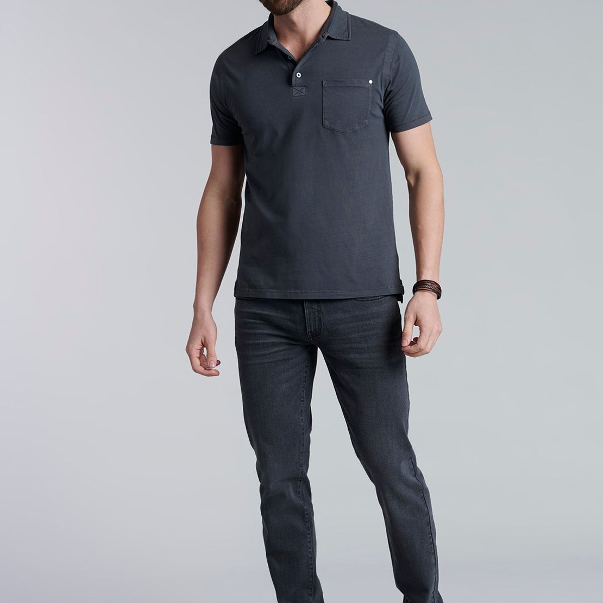 FEROUCH - Polera Polo Orlando Gris Ferouch