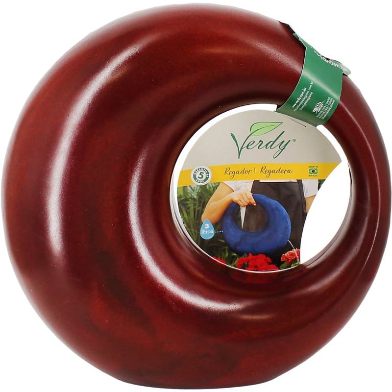 VERDY - Regadera decorativa Circular 2,5 Lts Rojo Efecto Marmoleado