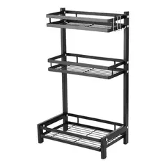 IMPORTCLICK - Organizador 3 Niveles Metálico Cocina Negro