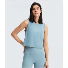 RURUTOTO - Camiseta sin mangas atlética para Mujer Negro
