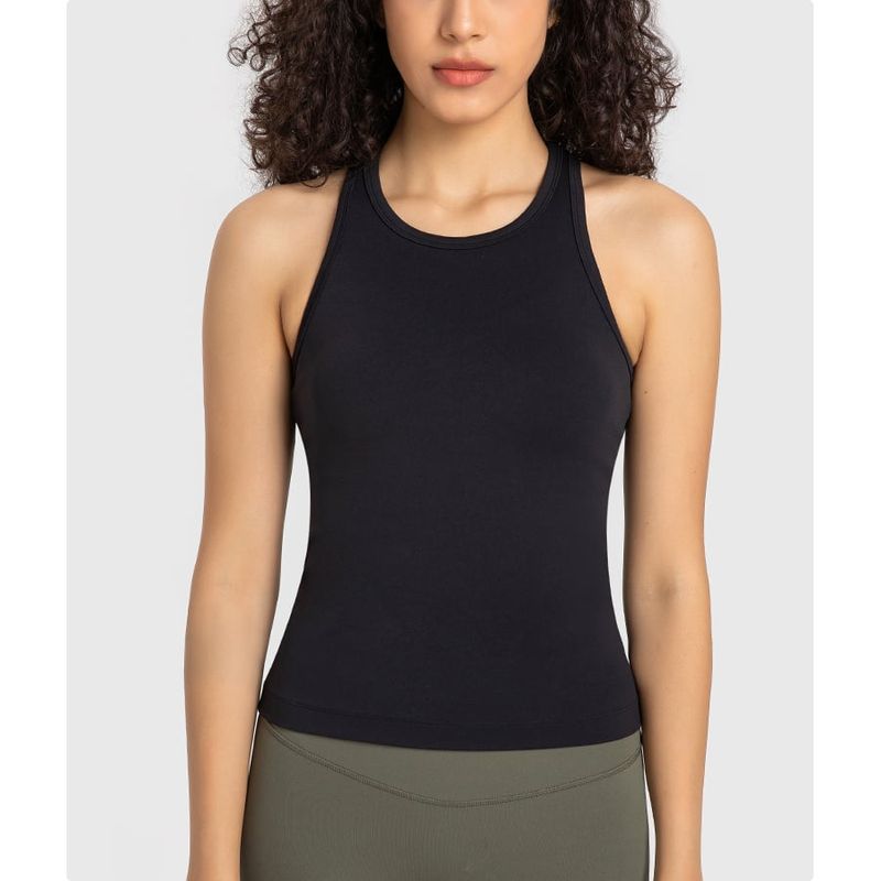 RURUTOTO - Polera Top Sin Mangas Mujer Negro