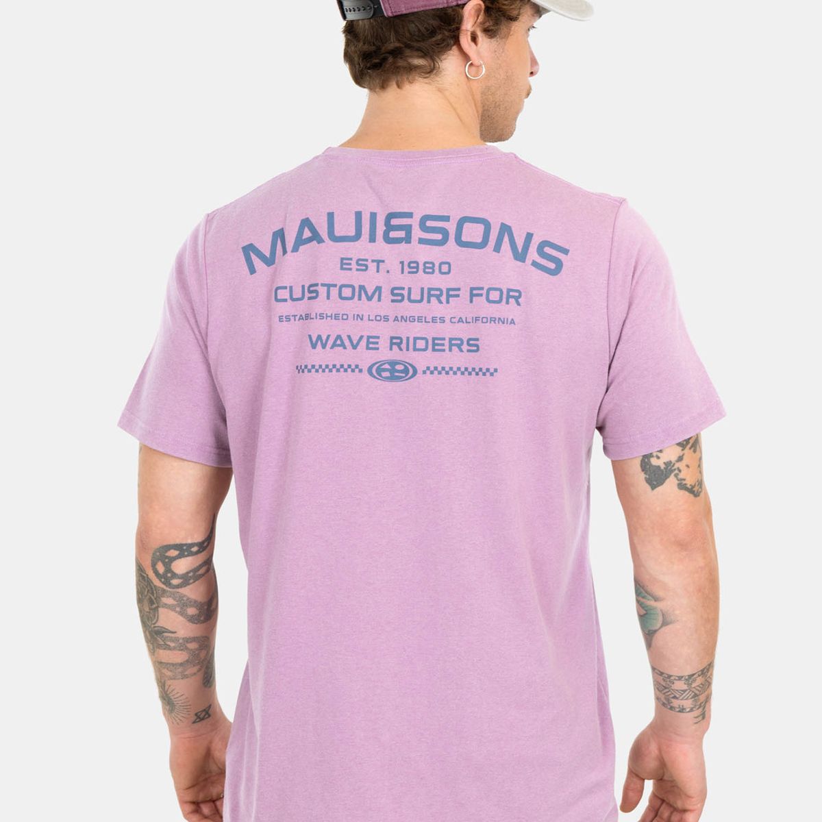 MAUI AND SONS - Polera MC Wave Rider Burdeo Hombre Maui And Sons