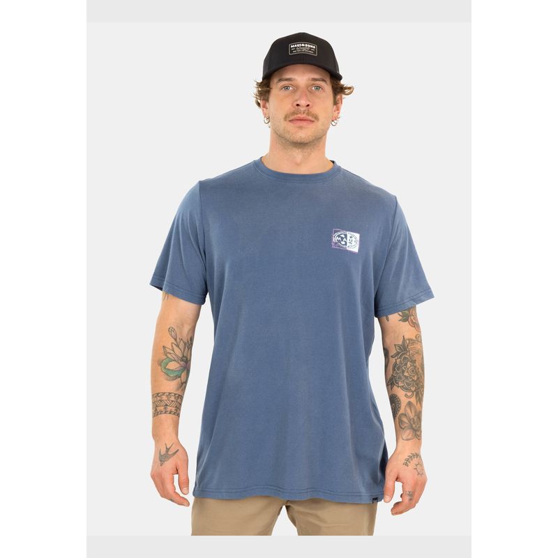 MAUI AND SONS - Polera MC Tribe Mark Azul Hombre Maui And Sons_.