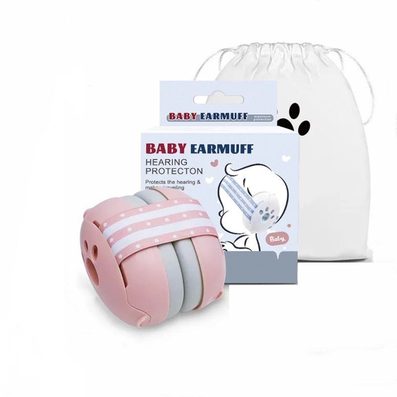 LUBABYCAS - Orejeras Antiruido Auriculares Protectores Bebés Rosado