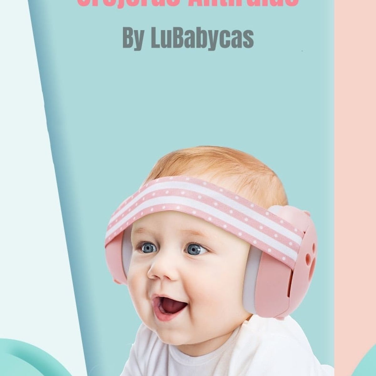 LUBABYCAS - Orejeras Antiruido Auriculares Protectores Bebés Rosado