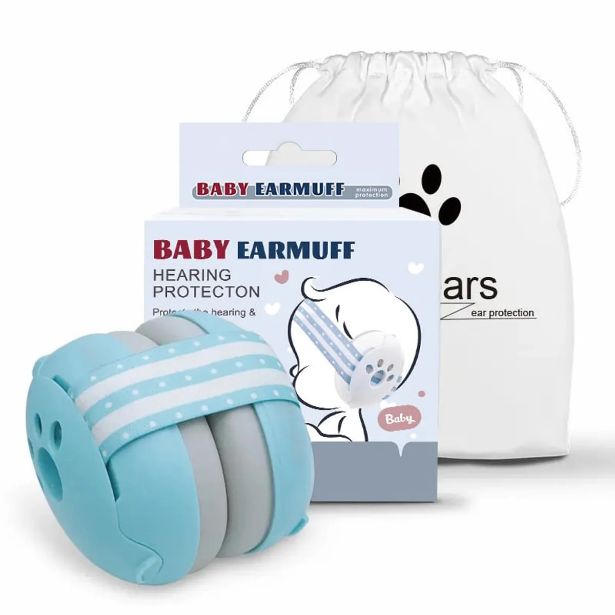LUBABYCAS - Orejeras Antiruido Auriculares Protectores Bebé Azul Lubabycas