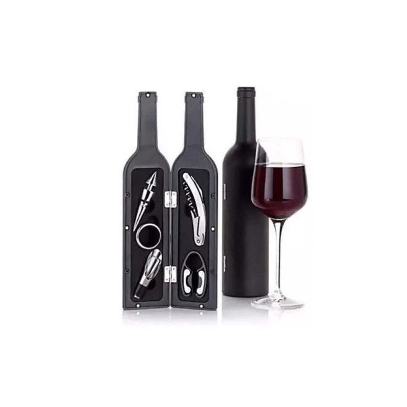 GENERICO - Set De Vino Sacacorchos Con Forma De Botella