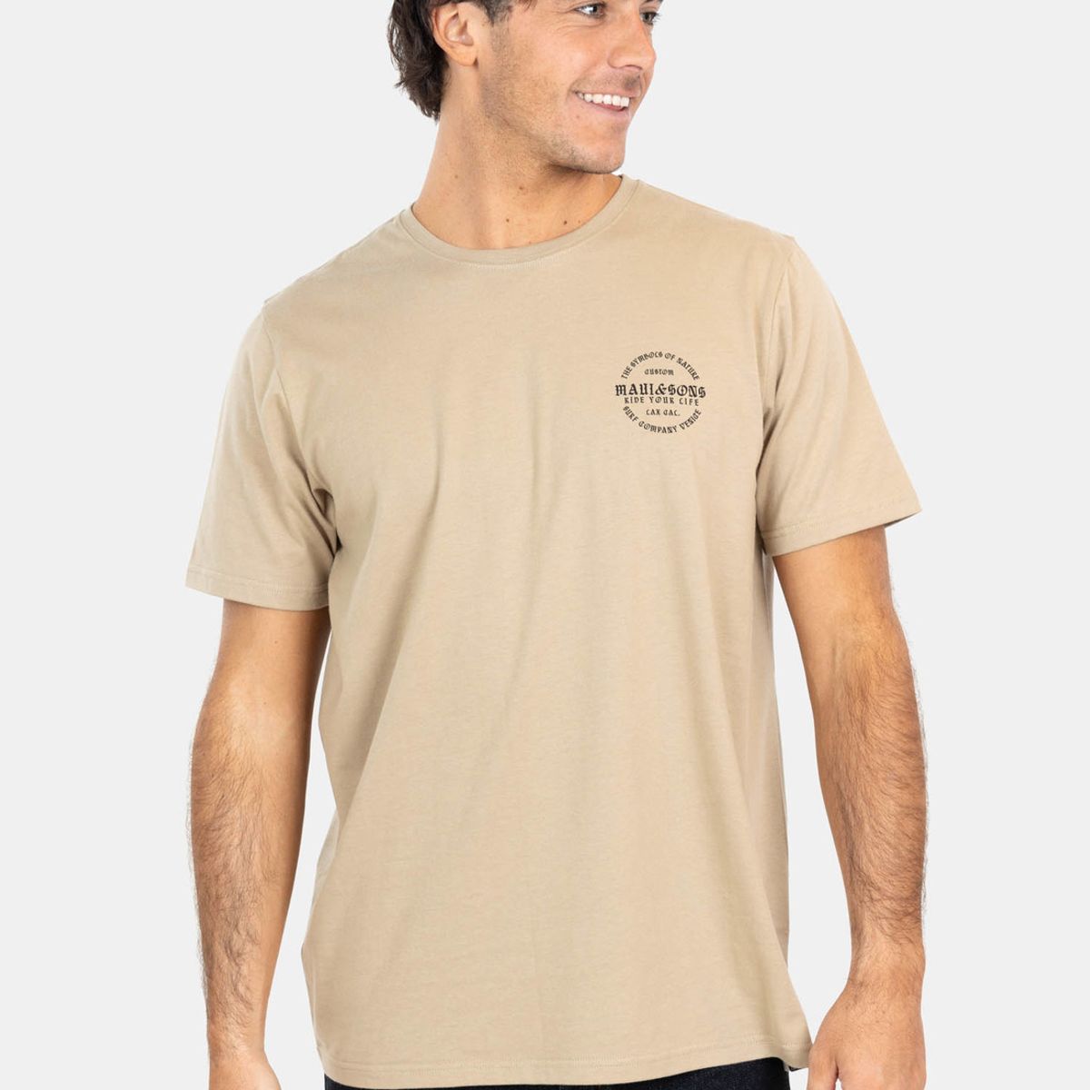 MAUI AND SONS - Polera MC The Symbols Of Nature  Café Hombre Maui And Sons