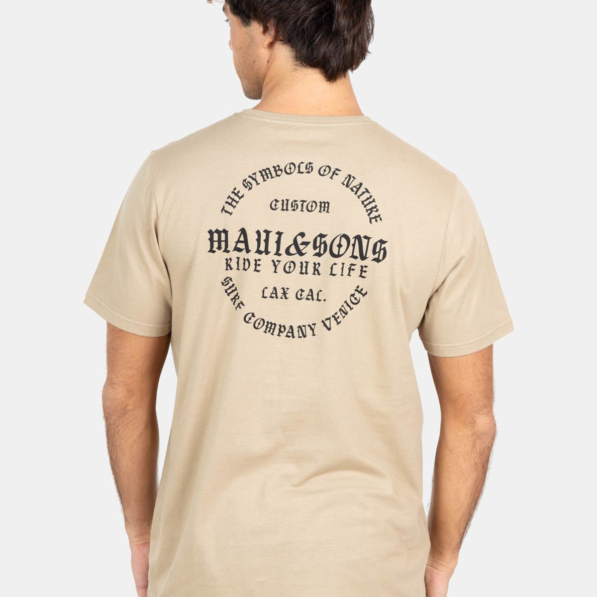 MAUI AND SONS - Polera MC The Symbols Of Nature  Café Hombre Maui And Sons