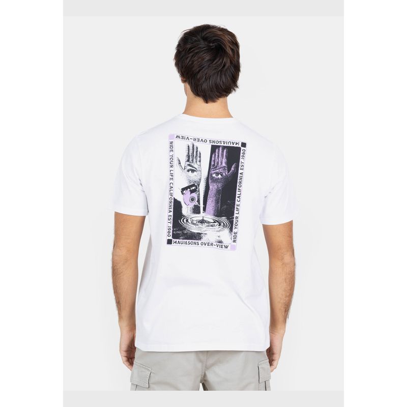 MAUI AND SONS - Polera MC Over View Tees  Blanco Hombre Maui And Sons