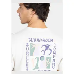 MAUI AND SONS - Polera MC Island Magic Surf Tees Beige Hombre