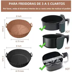LELOX - Paquete de 2 Fundas de silicona para freidora