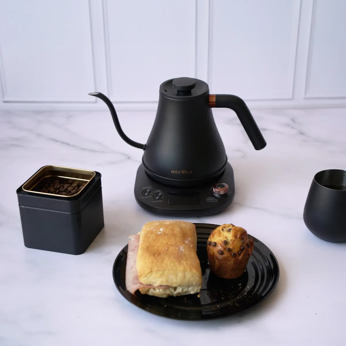 MOUVAIR - Hervidor Eléctrico con Control de Temperatura Mouvair Swan Negro