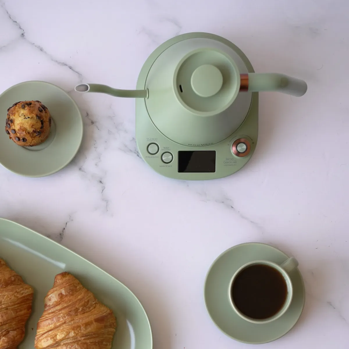 MOUVAIR - Hervidor Eléctrico con Control de Temperatura Mouvair Swan Verde.