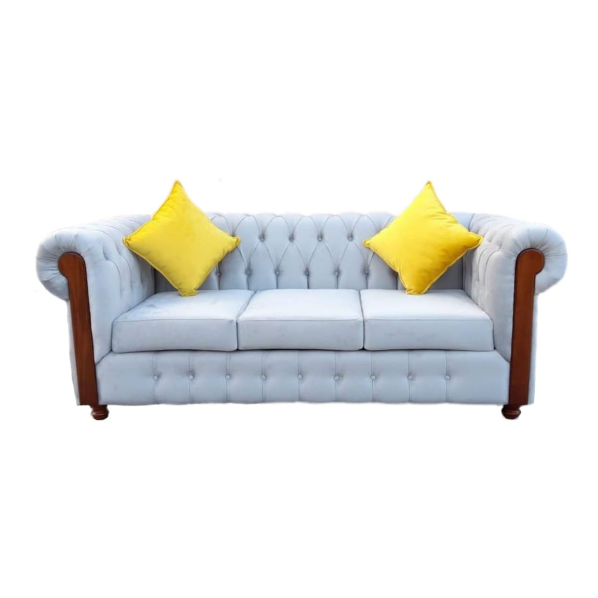 GENERICO - CHESTERFIELD 3 CUERPOS GRIS CLARO