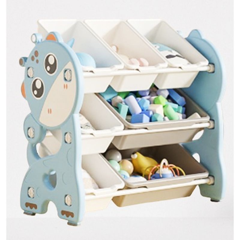 GENERICO - Organizador/Estante De Juguetes Para Niños - Celeste Mod. 3