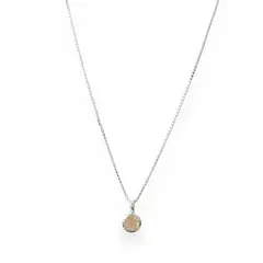 ANDREA COGGIOLA JOYAS - Collar Naisha Cuarzo Rosa Plata Fina 925