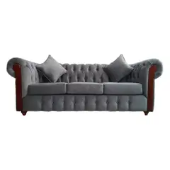 GENERICO - CHESTERFIELD 3 CUERPOS GRIS OSCURO