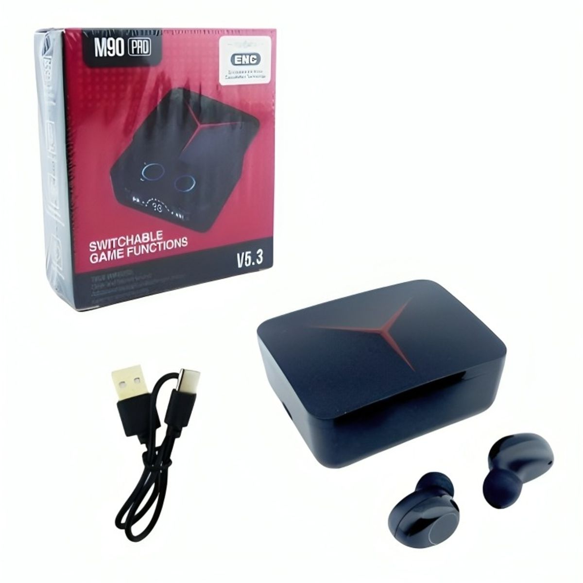 OEM - AUDIFONO TRUE WIRELESS BLUETOOTH + POWER BANK  MOD.M90PRO