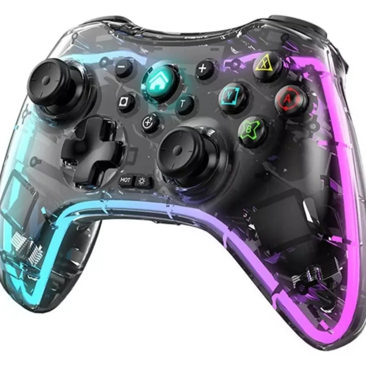 GENERICO - Joystick Gaming Rgb Transparente Inalámbrico Android