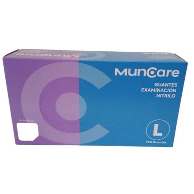 GENERICO - Guantes examinación nitrilo Muncare talla L