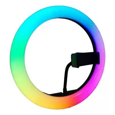 Imagen 2 del producto Aro De Luz Led 26cm RGB Color Con Tripode Ajustable Control