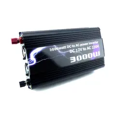 OEM - INVERSOR DE VOLTAJE PARA AUTO CON USB 3000W INCLUYE CABLES