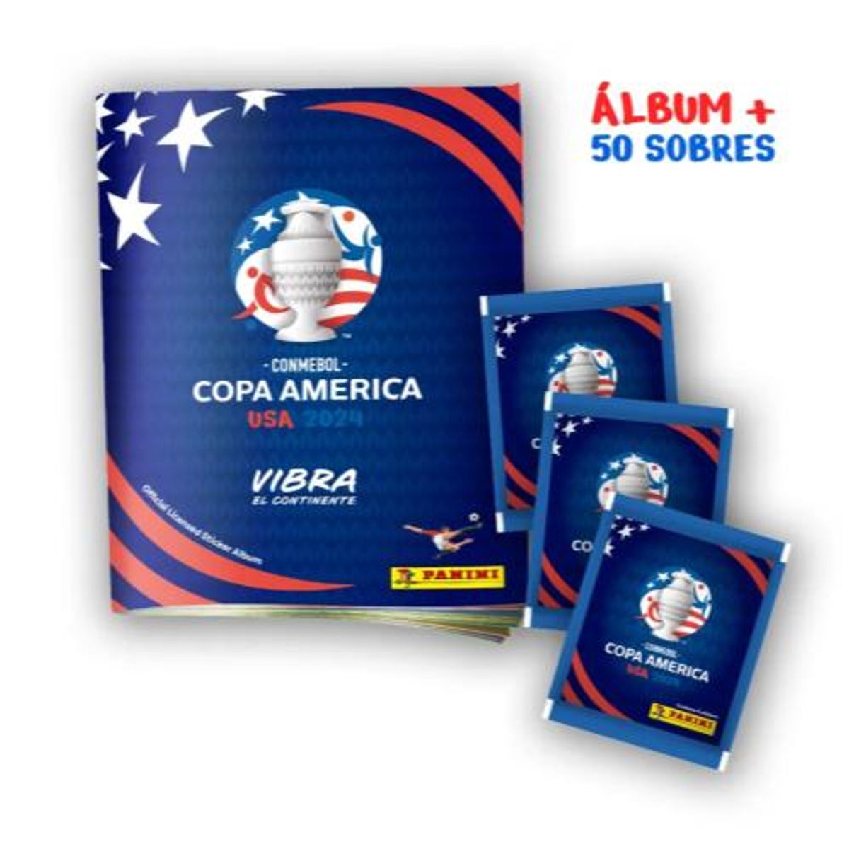 PANINI CHILE - ALBUM COPA AMERICA USA 2024 + 50 SOBRES