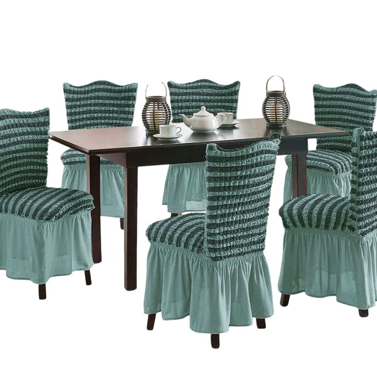 GENERICO - Fundas Turcas Diseño Lineal x6 - Elegancia L4