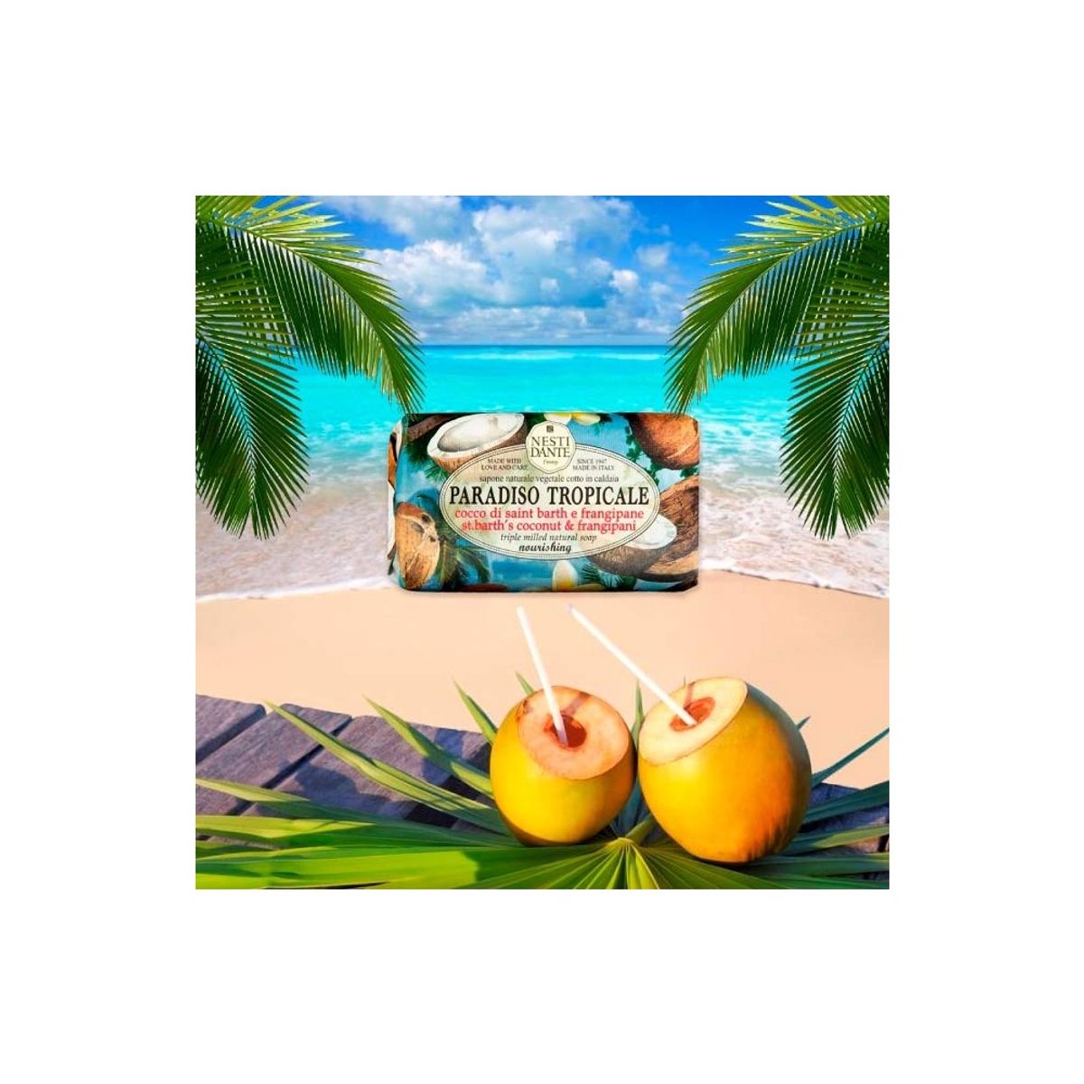 NESTI DANTE - Jabón Barra Nesti Dante Coco y Flor de Frangipane 250 gr