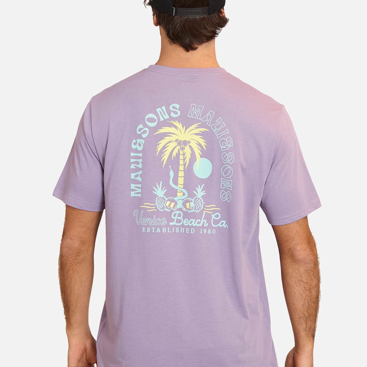 MAUI AND SONS - Polera MC Vintage Sunset Morado Hombre Maui And Sons