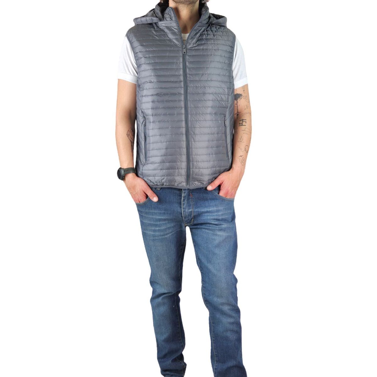 LIKE SHOP - Parka Sin Mangas Hombre Chaqueta Premium Excelente Calidad H72