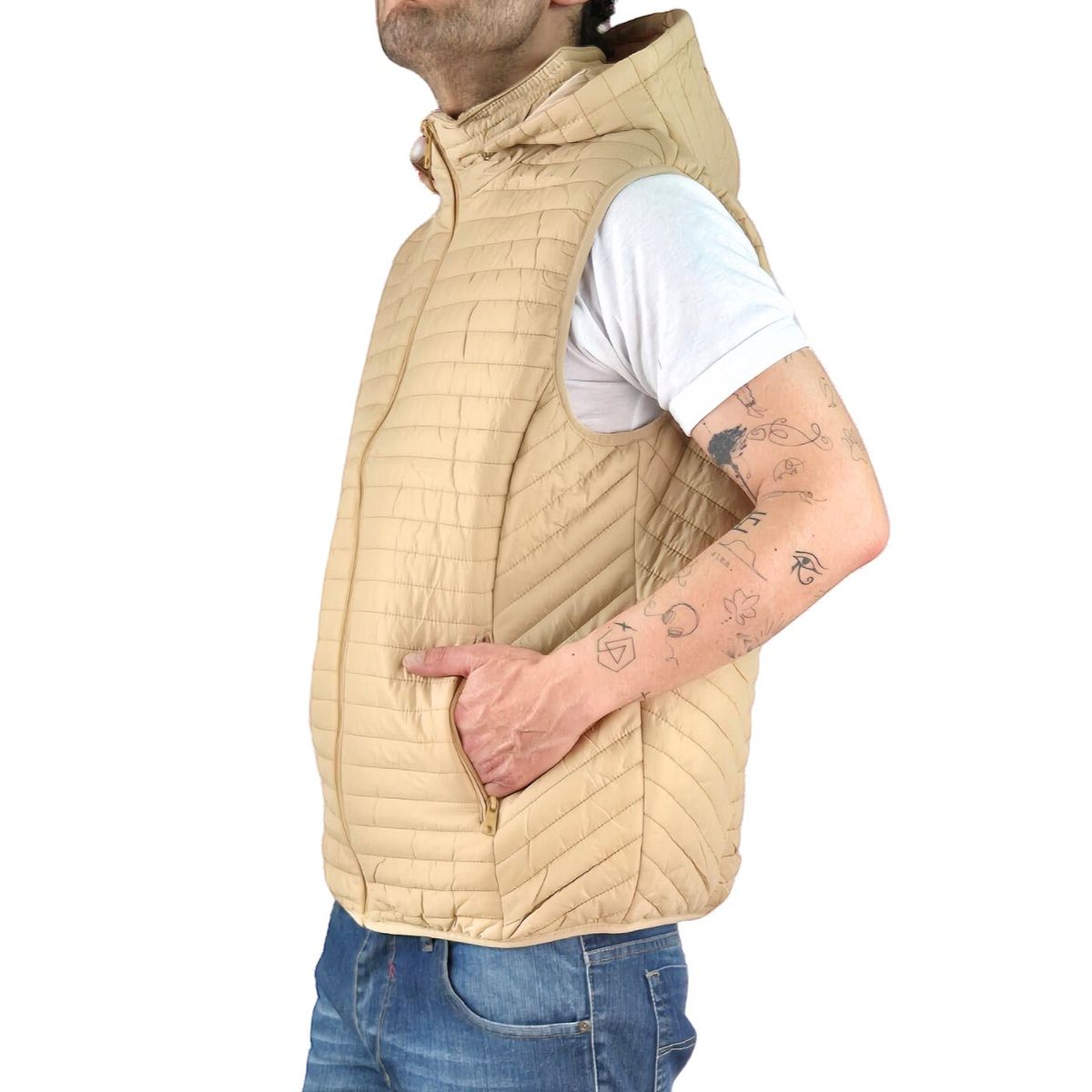 LIKE SHOP - Parka Sin Mangas Hombre Chaqueta Premium Excelente Calidad H72