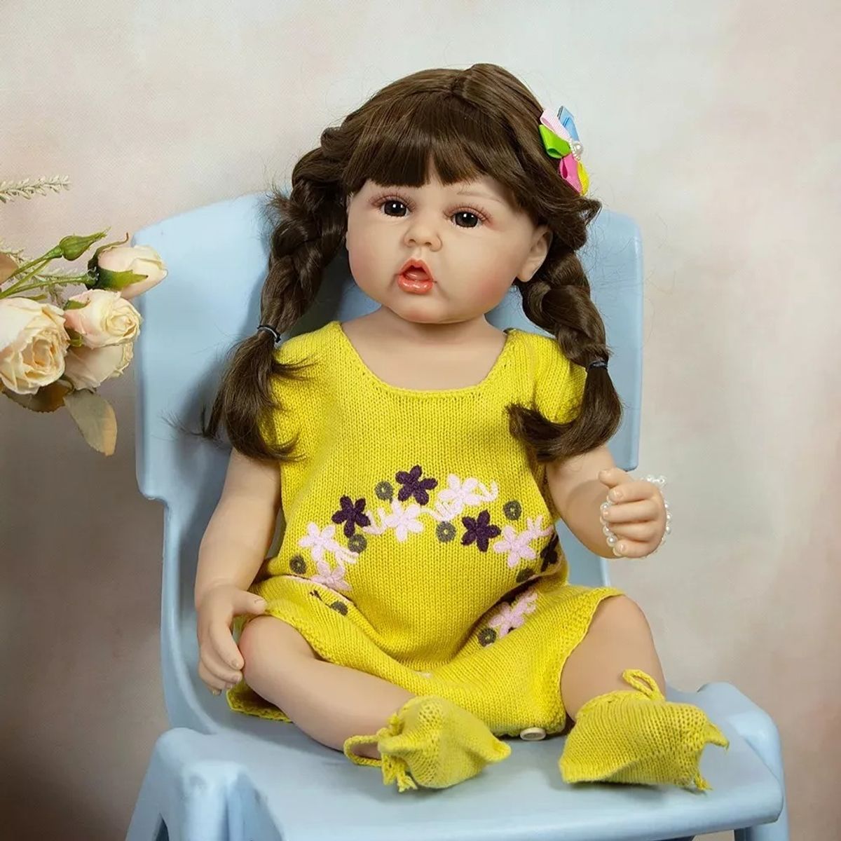 GENERICO - Muñeca Bebé Reborn Realista De Silicona 55 cm