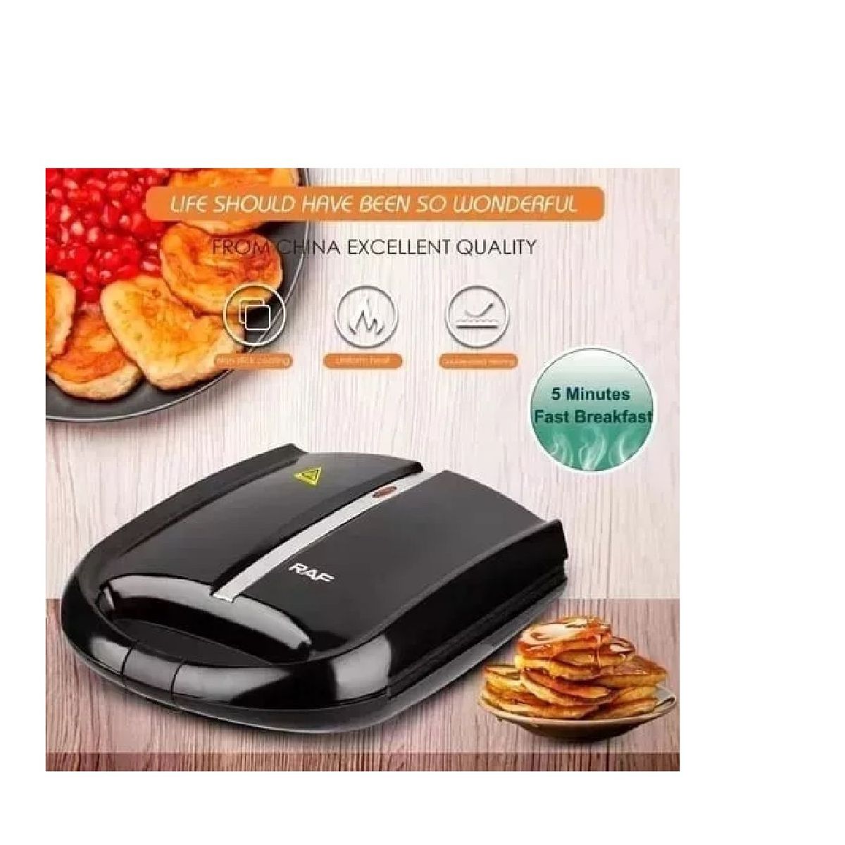 ANGELES DEL HOGAR - Tosti pan Plancha Eléctrica Tostipan 1400 W