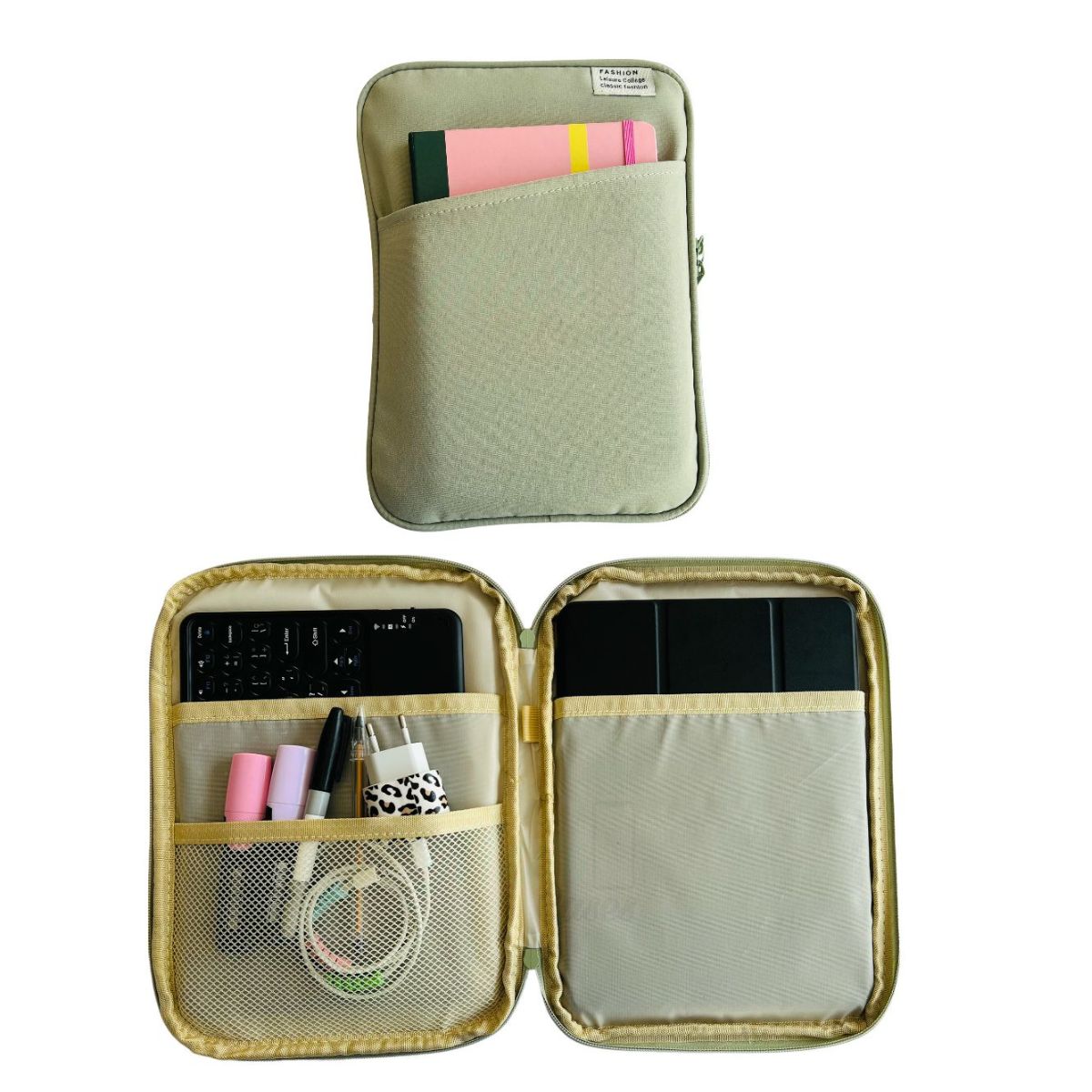 GENERICO - Bolso Multifuncional Para Tablet iPad Notebook 13 Pulgadas Verde