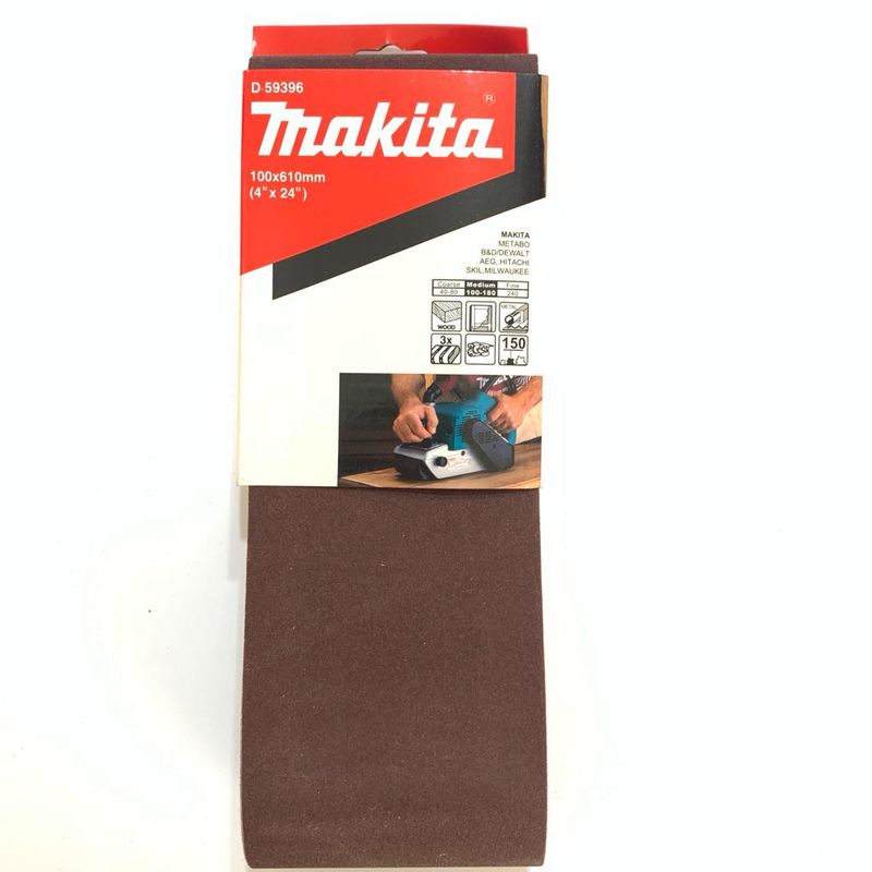 MAKITA - Lijas Banda (3unid) 610x100mm Grano 150 Makita D-59396